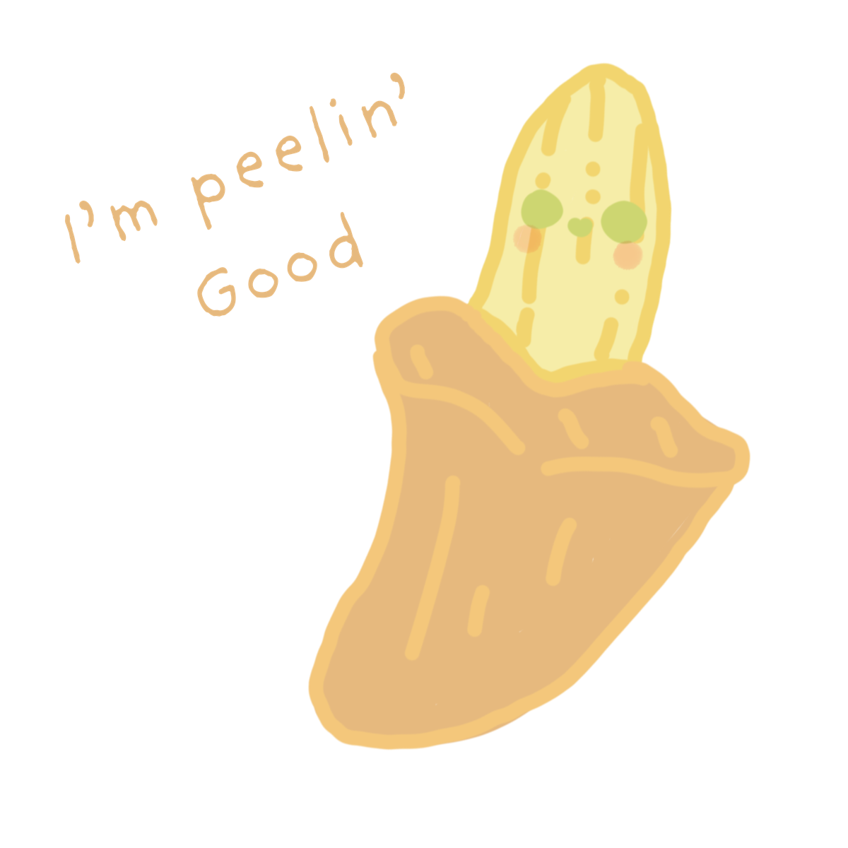 I'm Peelin' Good banana back print artwork